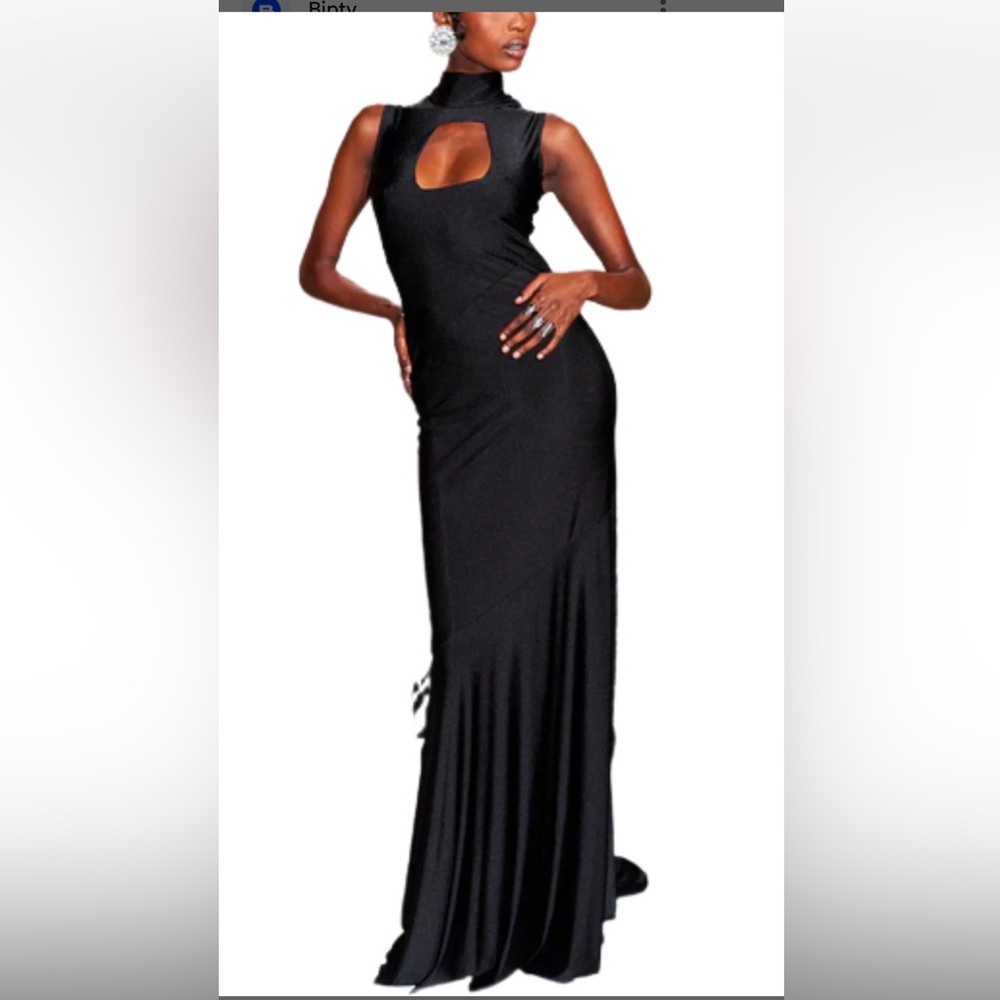 Kai collective Zuhi keyhole dress black